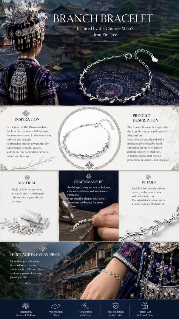 LUNE-Silver Branch Bracelet